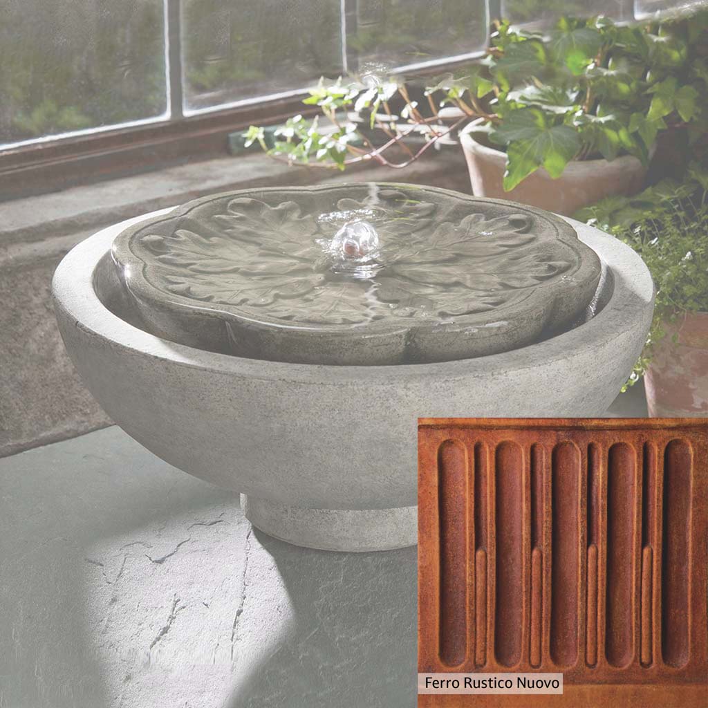 Campania International M Series Flores Outdoor Garden Fountain - Elegant Water Feature for Patio, Yard, and Landscape Decor