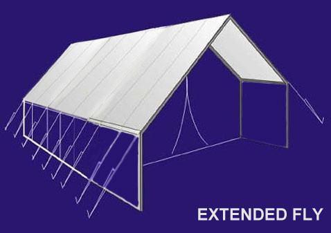 8' Extended Wall Tent Fly - 8oz Polyester Waterproof Rainfly for Camping, Hiking & Outdoor Adventures - Perfect for Backpacking & Family Camping Trips