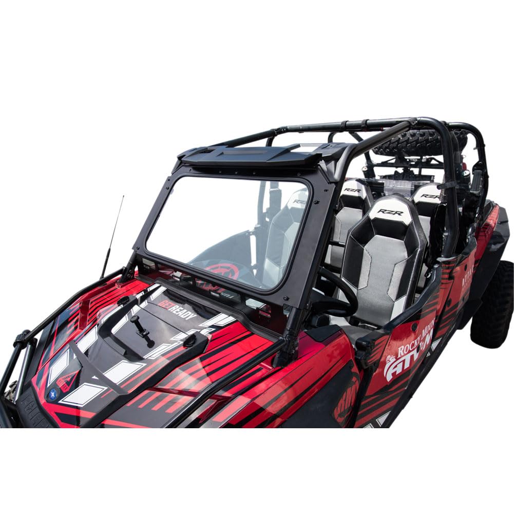 Tusk UTV Full Glass Windshield with Vent & 12