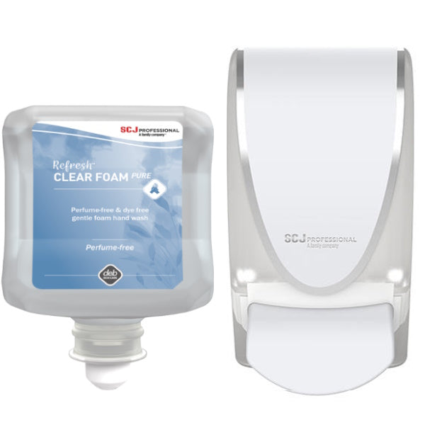 SC Johnson Deb Refresh Clear Foam Pure - Refreshing Hand Sanitizer with Moisturizers | Perfect for Travel, Office & Home Use