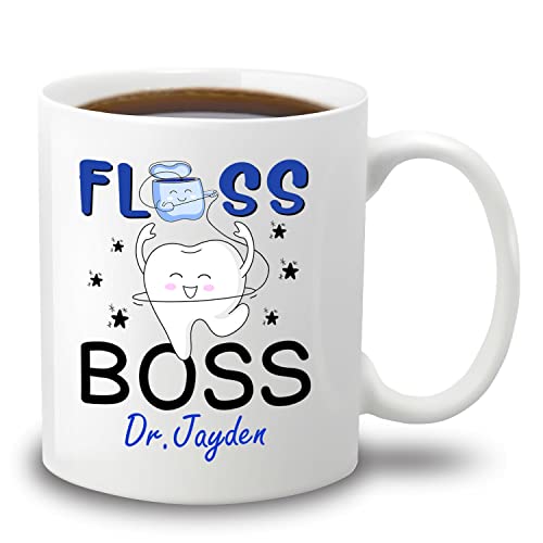 Floss Boss Dentist White Mug