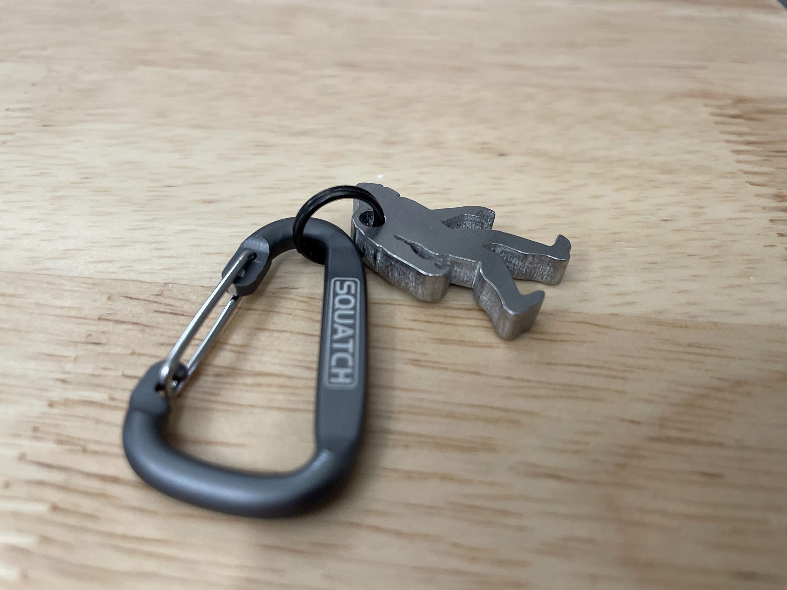 Bigfoot Keychain Bottle Opener with Carabiner - Microsquatch Charm for Hiking, Camping & Outdoor Enthusiasts - Perfect Sasquatch Fan Gift (USA Designed) - Ideal for Backpacks, Coolers & Outdoor Adventures