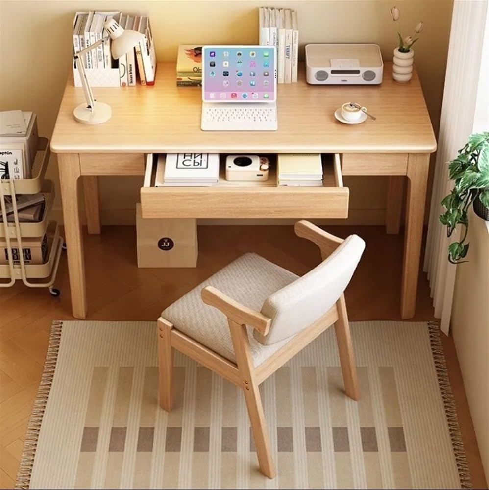 Modern Wooden Computer Desk and Chair Set - 60cm/23.6