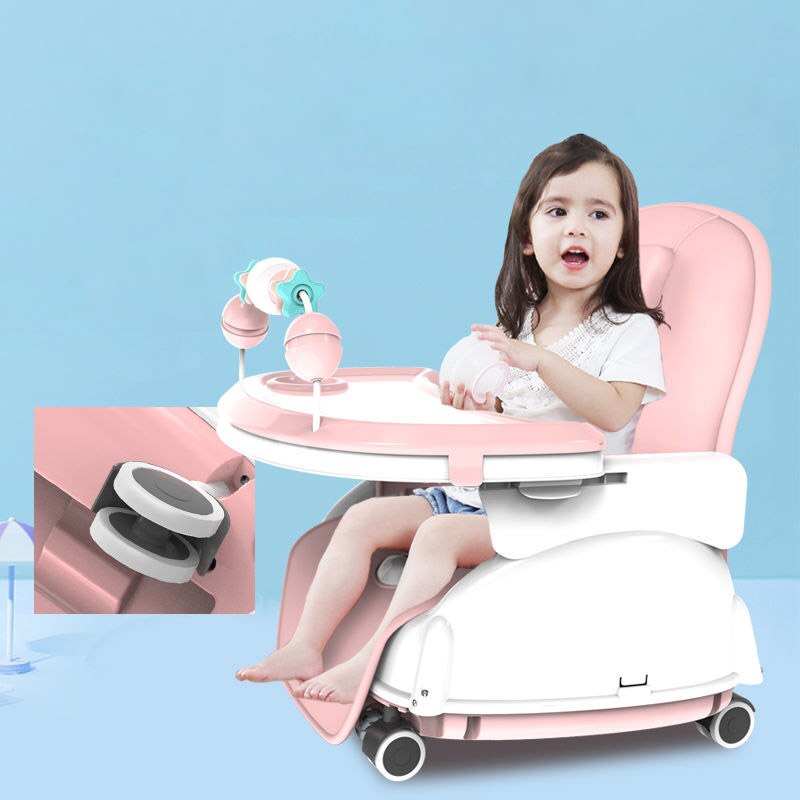 Best Baby High Chair with Removable Tray - Adjustable Height & Foldable for Easy Storage - Perfect for Feeding, Playtime & Learning at Home or Restaurant