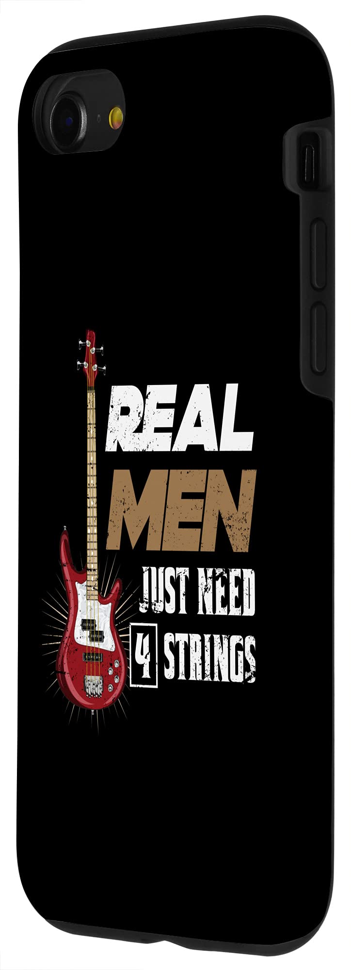 Funny Bass Guitarist Case for iPhone SE (2020)/7/8 - 4 Strings Bass Guitar Design Phone Cover - Perfect Gift for Musicians & Music Lovers