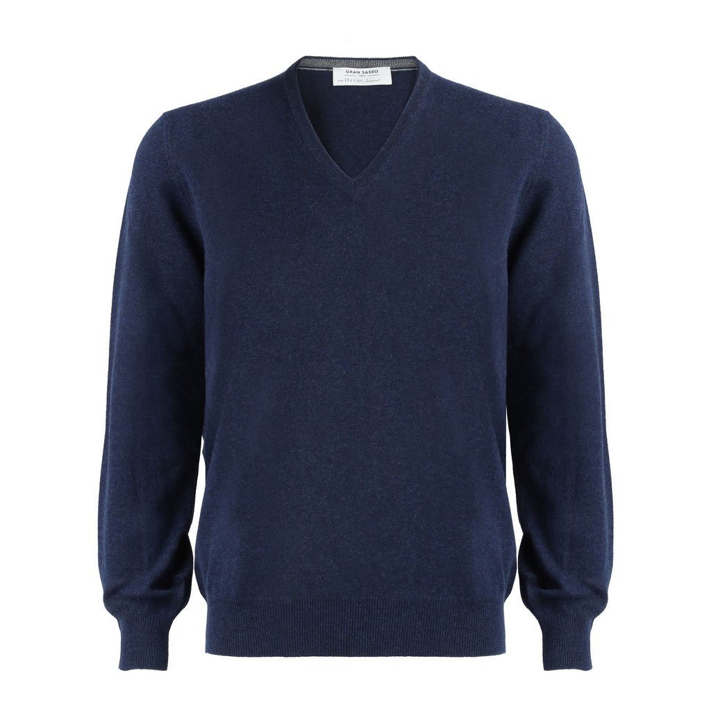 Luxury GRAN SASSO Cashmere V-Neck Sweater for Women - Soft & Warm Italian Knitwear - Perfect for Office, Date Night & Winter Layering
