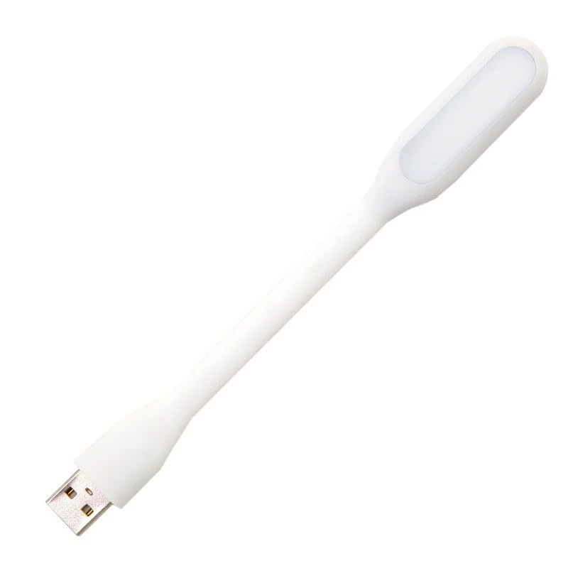 Flexible USB LED Reading Light for Keyboard & Laptop - Adjustable Gooseneck Desk Lamp for Computer, Books, Night Study - White Light for Home Office & Dorm Room