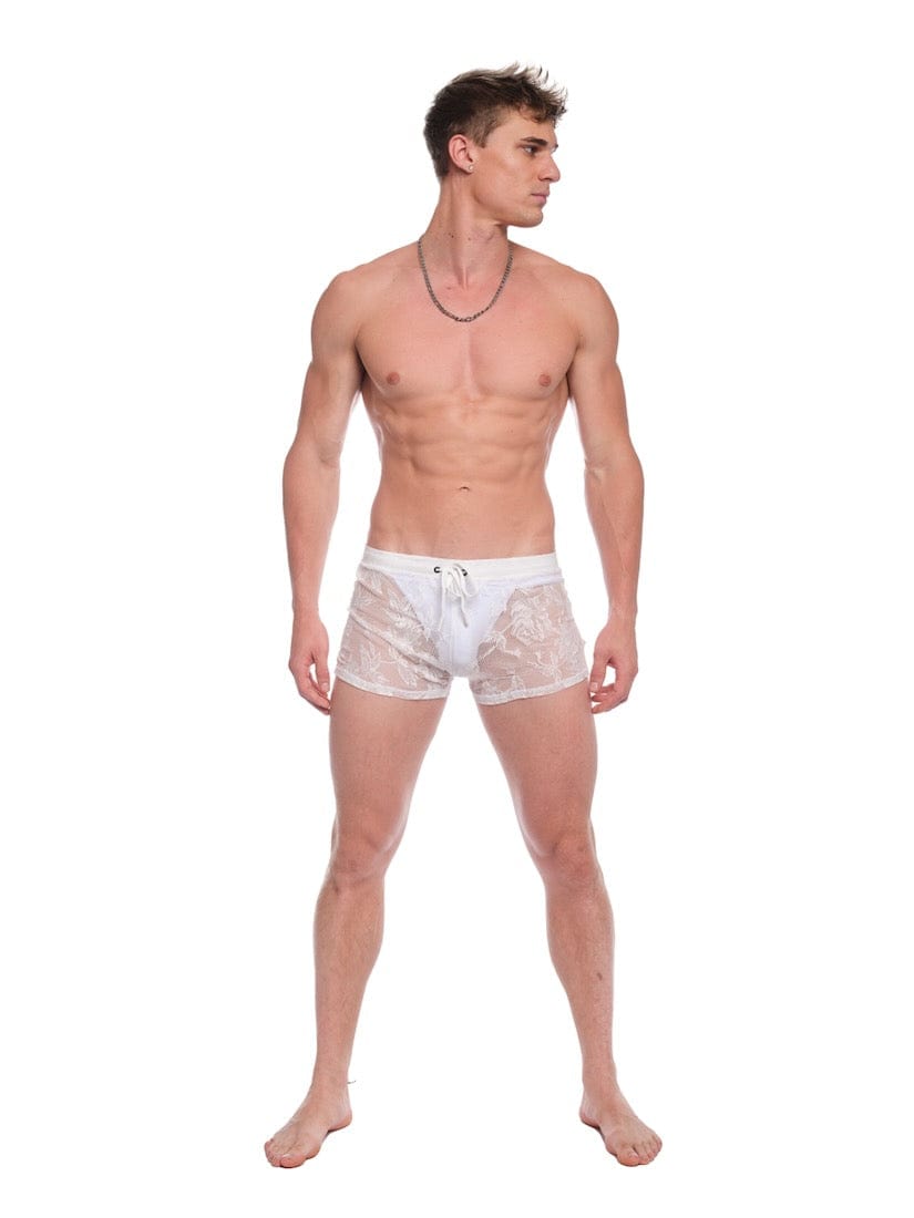 Elegant White Floral Lace Shorts for Women - Perfect for Summer Outfits, Beach Vacations & Casual Wear