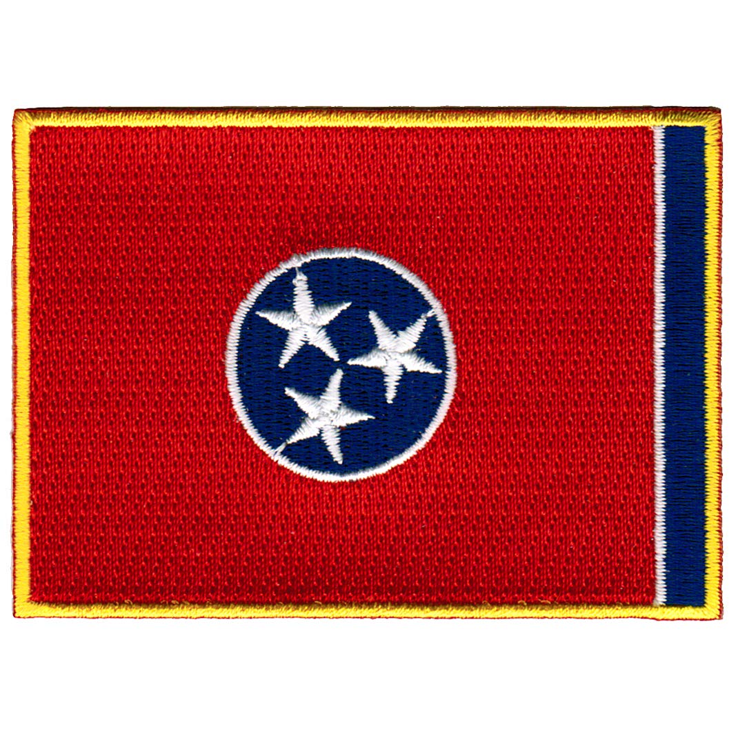 Tennessee State Flag Embroidered Patch - Iron-On TN Emblem for Jackets, Hats & Bags - Perfect for DIY Crafts, Souvenirs & State Pride Collection