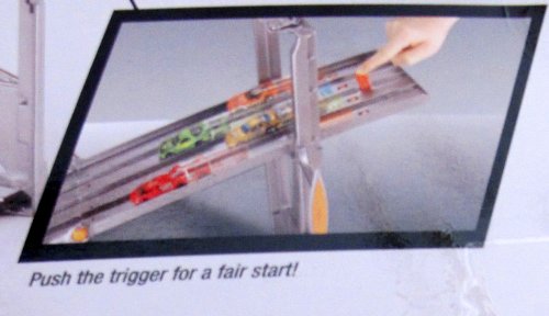 Hot Wheels 4 Lane Raceway Track Set - Over 6 Feet of Track with Pop-Up Handle (2006) - Perfect for Kids' Birthday Gifts & Family Racing Fun