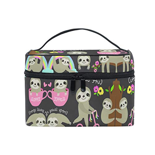 Women's Black Cosmetic Bag Organizer - Waterproof Makeup Pouch with Zipper for Travel & Toiletry Storage | Perfect for Gym, Vacation & Daily Essentials