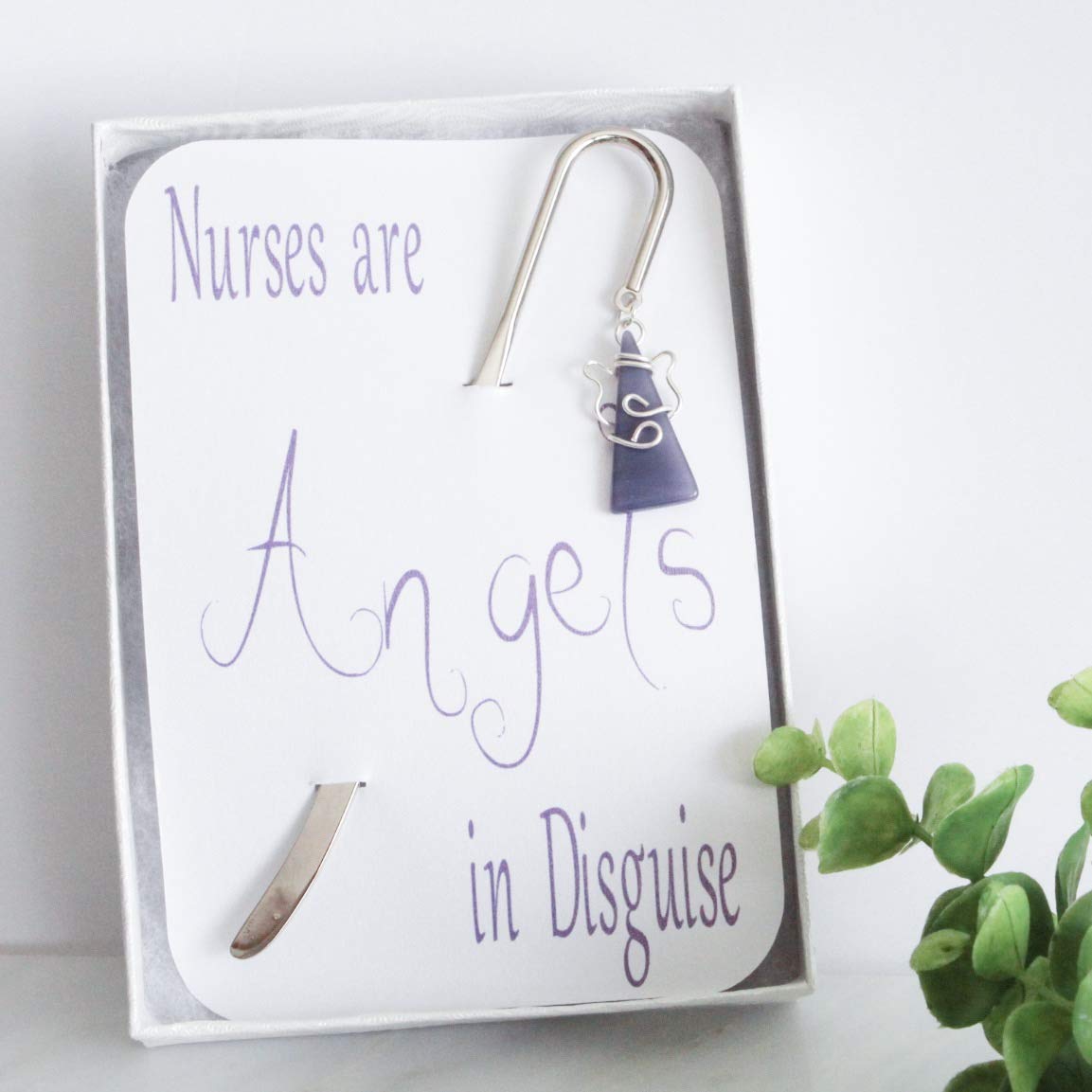 Nurse Graduation Bookmark - Angel Design Retirement Gifts for Women - Perfect Nursing School Graduation Present & Thoughtful Book Lover Gift for Nurses