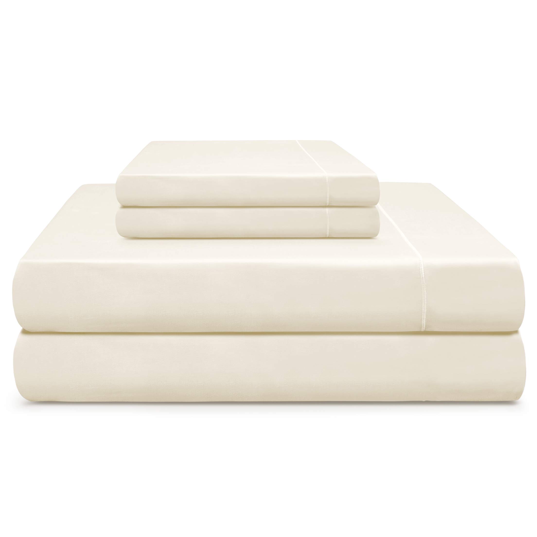 Premium 600 Thread Count King Size Sheet Set - 100% Extra-Long Staple Cotton Sateen Weave - 18