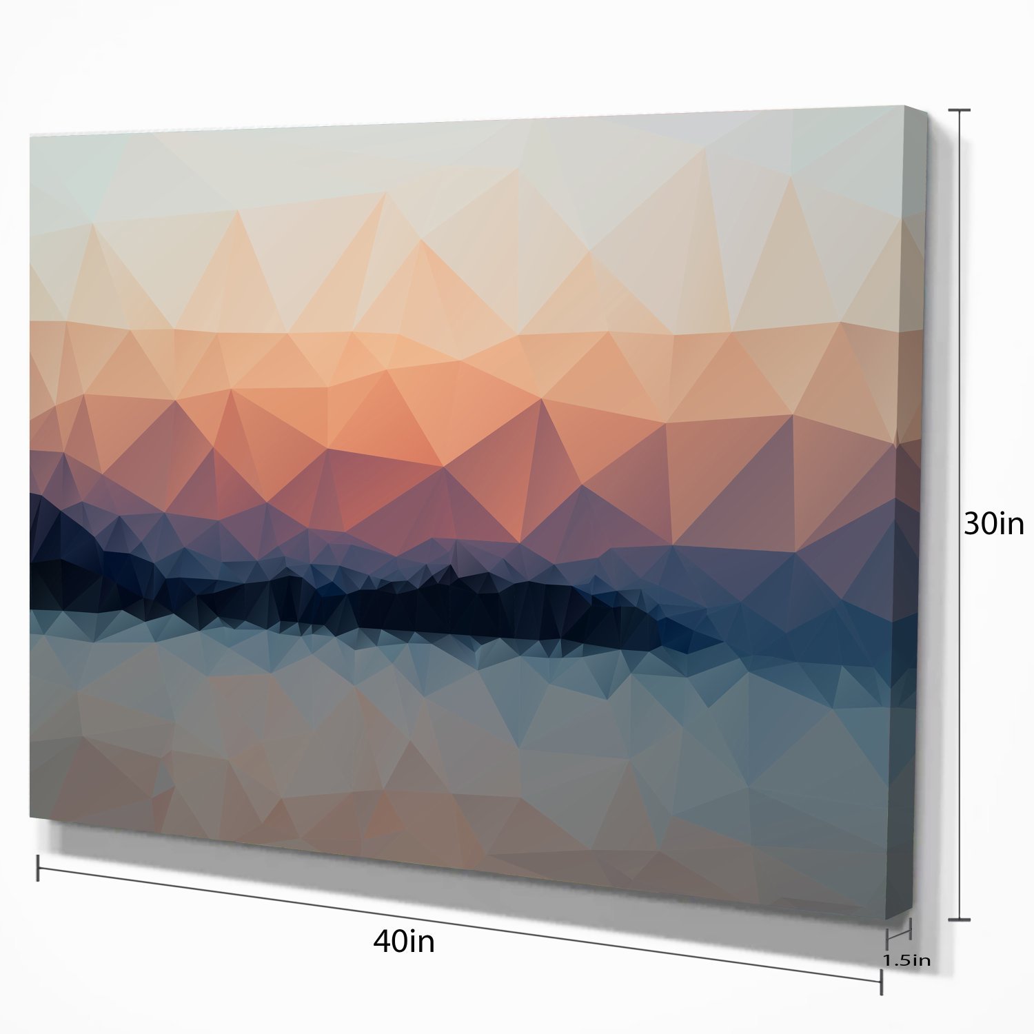 Sky Sea and Beach Abstract Vector View Extra Large Seascape Art Canvas - Modern Coastal Wall Decor for Living Room, Bedroom & Office