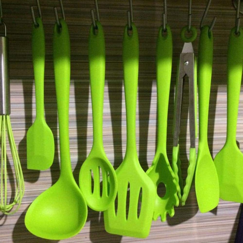 Non-Stick Silicone Kitchen Utensils Set - Heat Resistant Spatula, Ladle, Egg Beater & Cooking Spoon for Baking, Frying & Soup Making - Perfect Kitchen Tools for Home Chefs