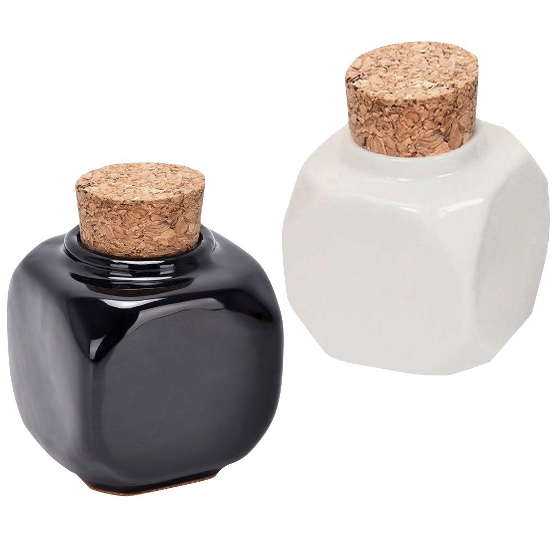 Porcelain Dappen Dish with Cork Lid - Square Nail Art Mixing Palette for Acrylic Powder & Liquid - Perfect for Nail Technicians & DIY Manicures at Home Salon