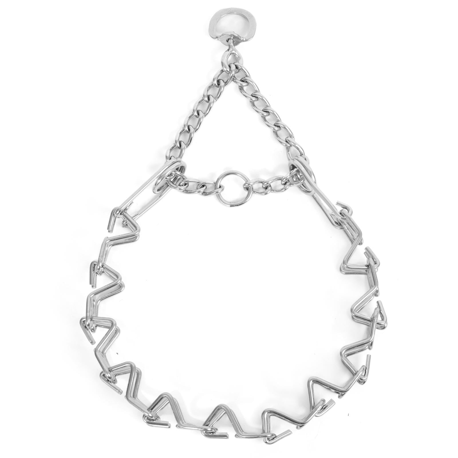 Premium Stainless Steel Pinch Collar for Dogs - Adjustable Training Collar with Curved Prongs & Swivel Ring - 22in x 3.0mm (Fits Neck Size up to 18in) - Perfect for Obedience Training, Behavior Correction & Large/Medium Breed Dogs
