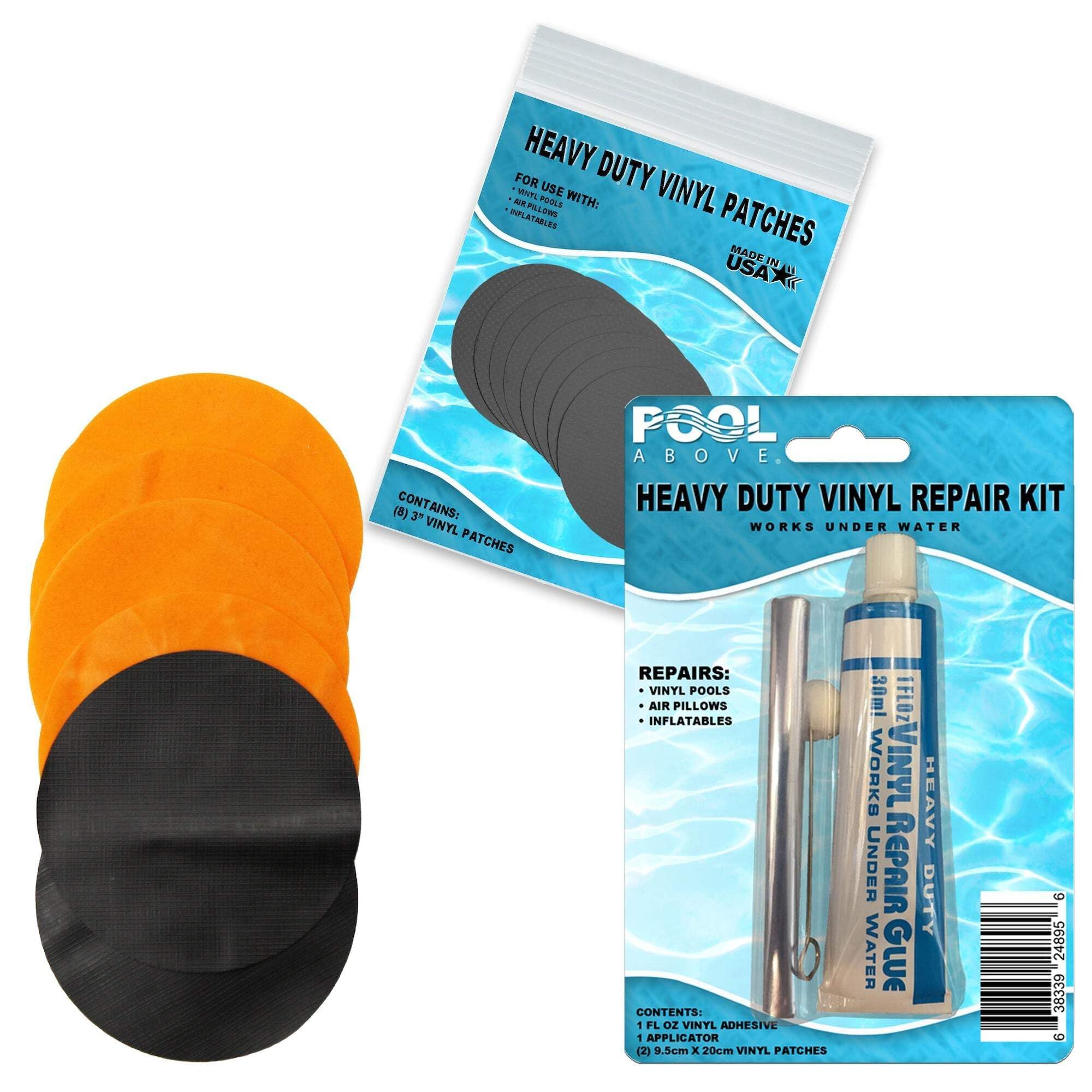 5 in 1 Multi Couch Repair Kit with Vinyl Glue & Orange Black Patches | Leather Sofa Fixing Set | Perfect for Home Furniture Restoration & DIY Couch Repairs