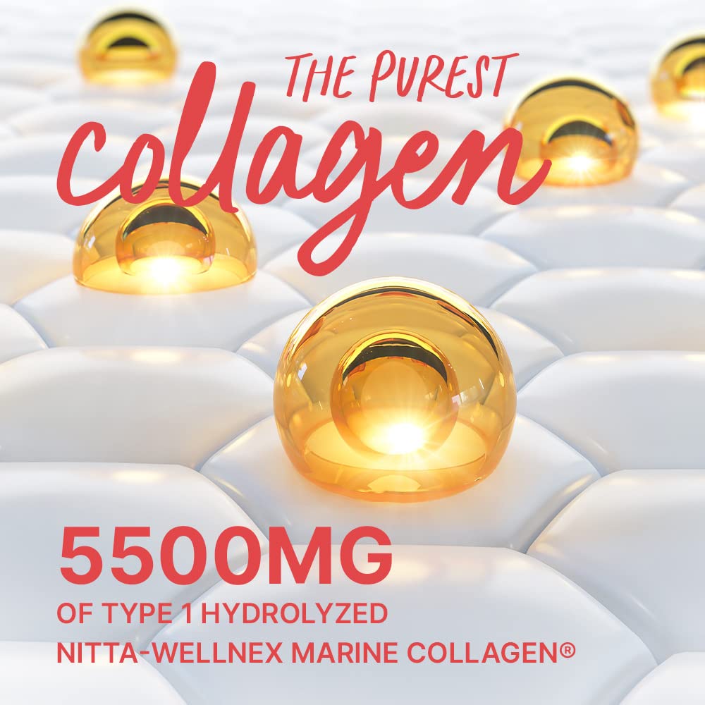 THE PUREST CO Collagen Glow Berries x 30 SACHETS - 1 Month Supply Collagen Drink for Skin Hydration & Anti-Aging | Daily Beauty Supplement for Glowing Skin | Perfect for Morning Routine & Post-Workout Recovery