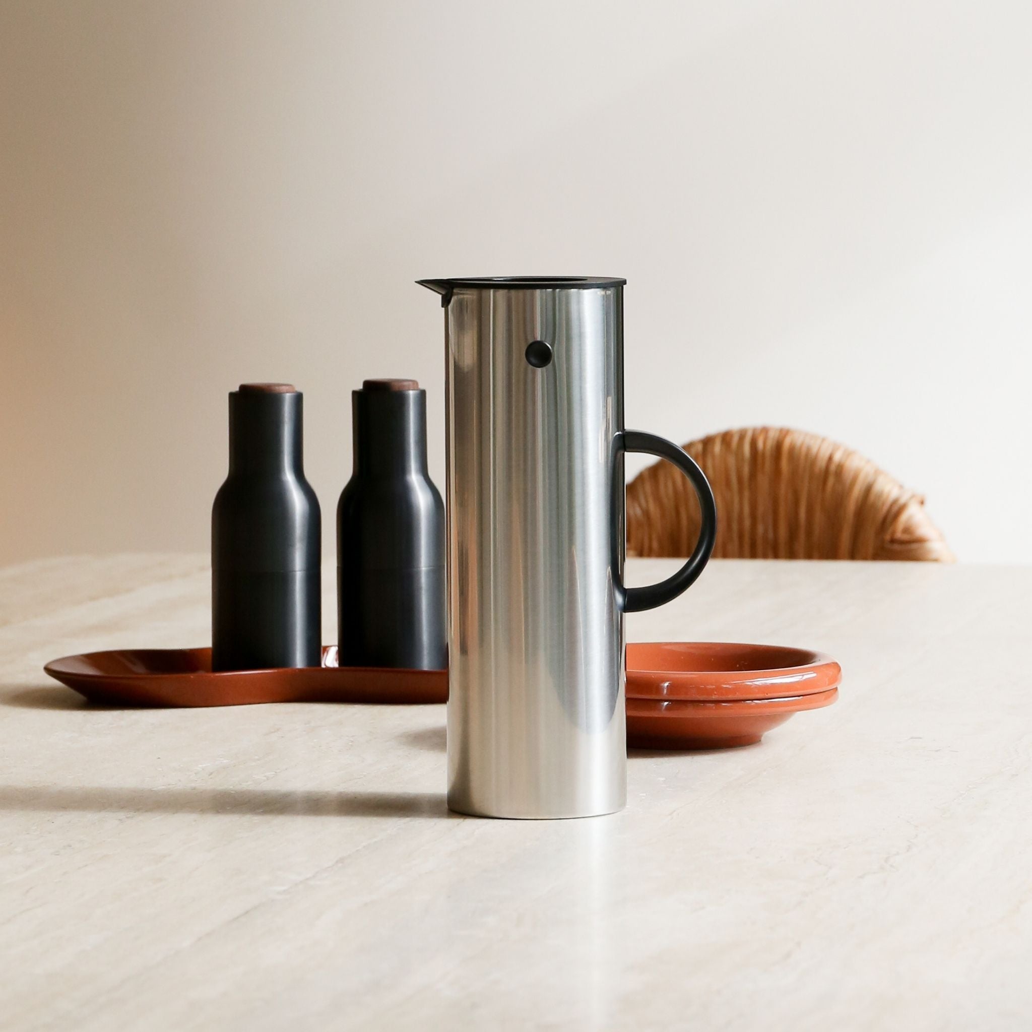 STELTON Em77 1L Stainless Steel Vacuum Insulated Water Bottle - Keeps Drinks Hot or Cold for Hours, Perfect for Travel, Office & Outdoor Activities