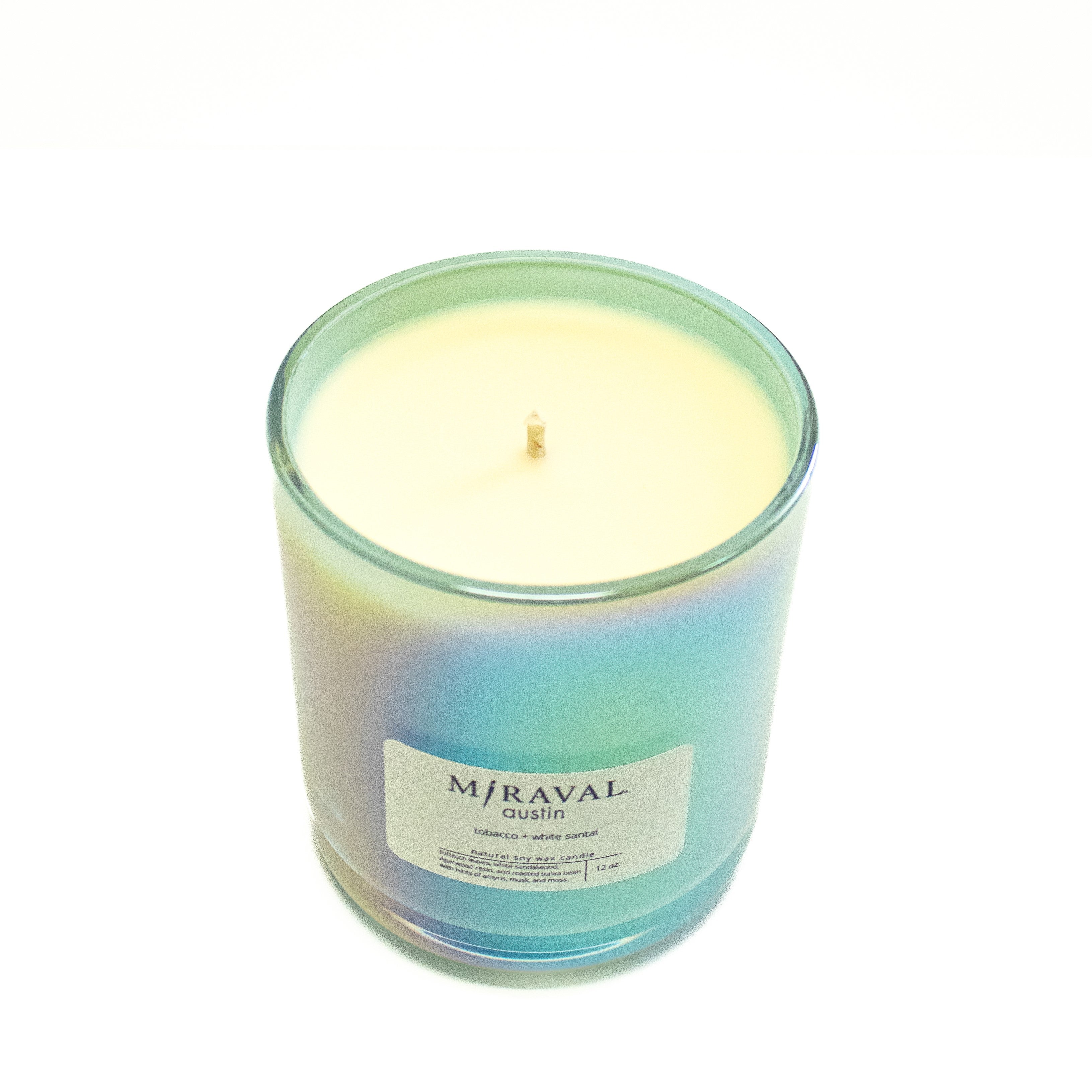 Premium Miraval Scented Candle - Tobacco & White Sandalwood Aroma for Relaxation, Meditation & Home Decor | Long-Lasting Soy Wax Candle for Bedroom, Bathroom & Living Room Ambiance