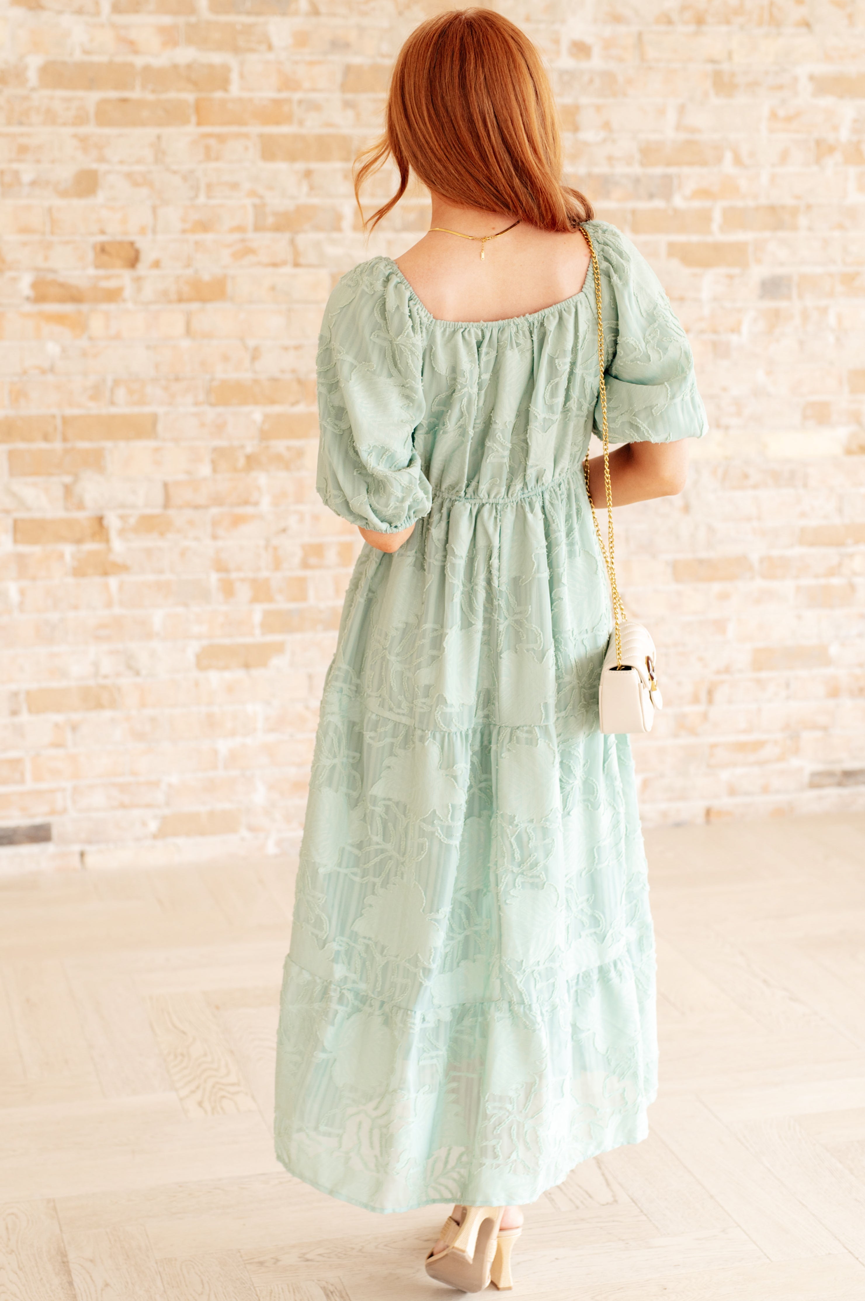 Power of the Babe Tiered Balloon Sleeve Dress - Flowy Women's Party Dress for Weddings, Cocktails & Special Occasions