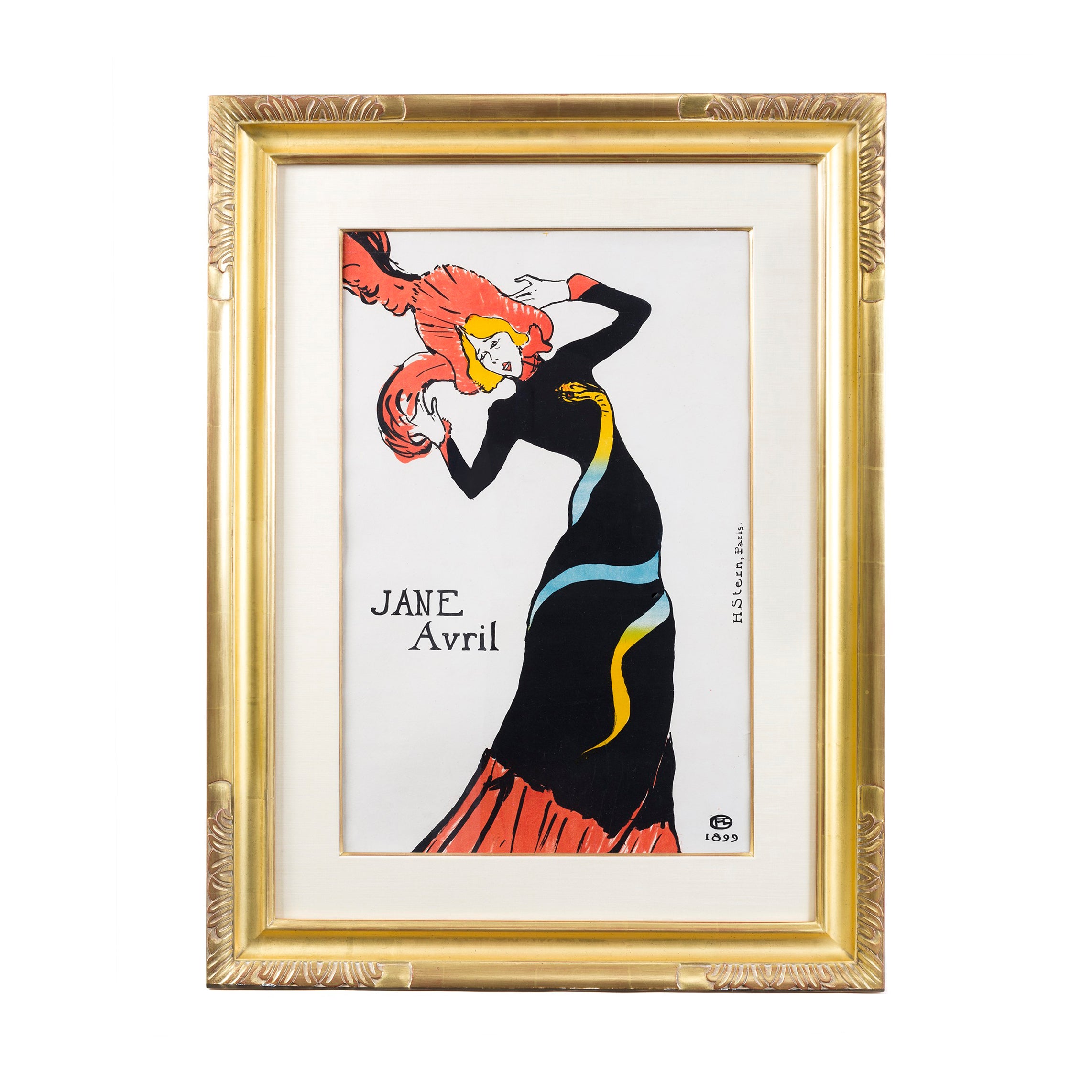 Henri de Toulouse-Lautrec Jane Avril Lithograph Print - Vintage Art Poster for Home Decor, Office & Gallery Wall Art | French Impressionist Collectible