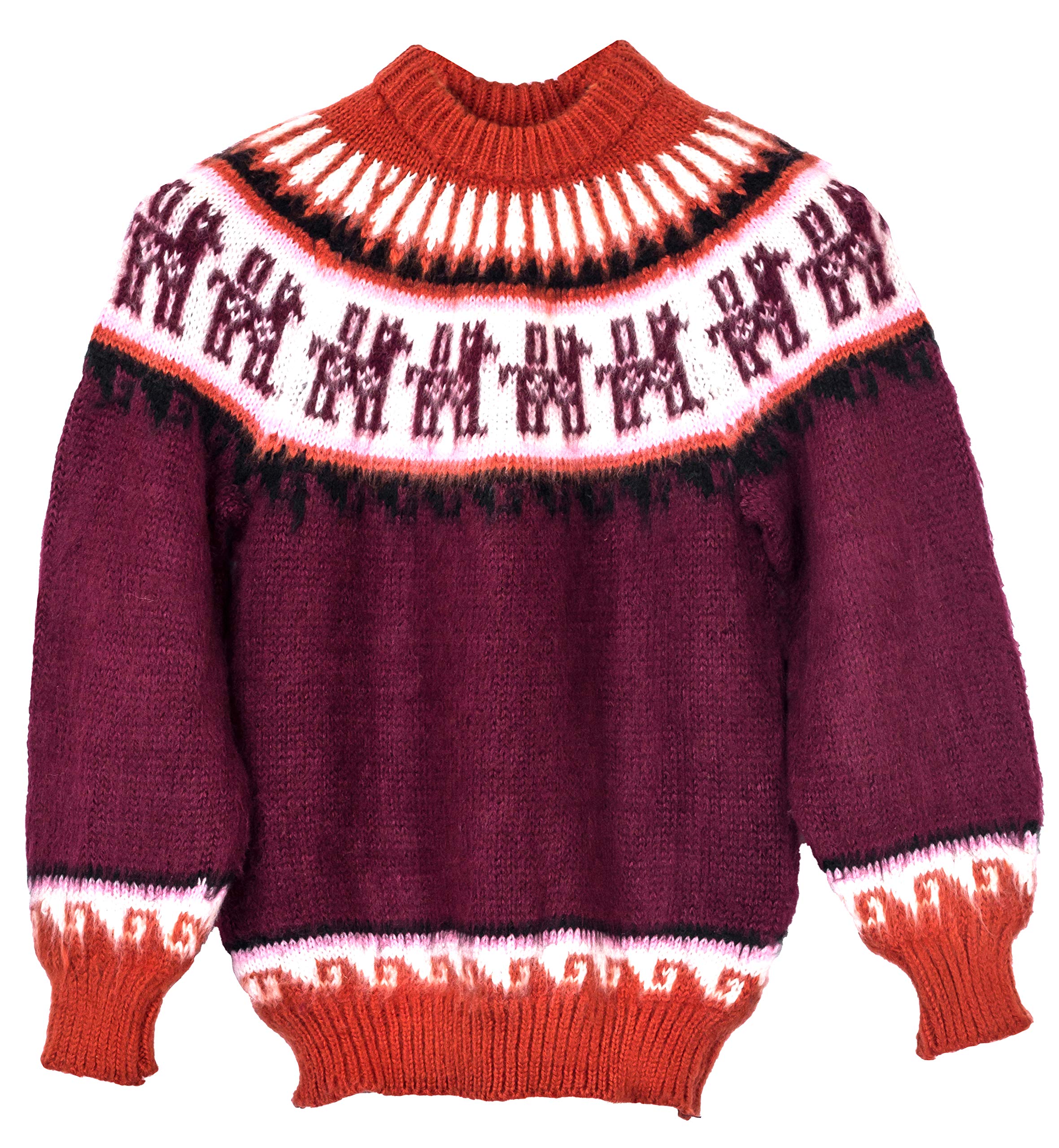 Women's Fair Isle Alpaca Sweater - Soft Winter Knit Pullover for Ladies - Cozy Fall & Winter Wear for Casual Outings & Holiday Gatherings