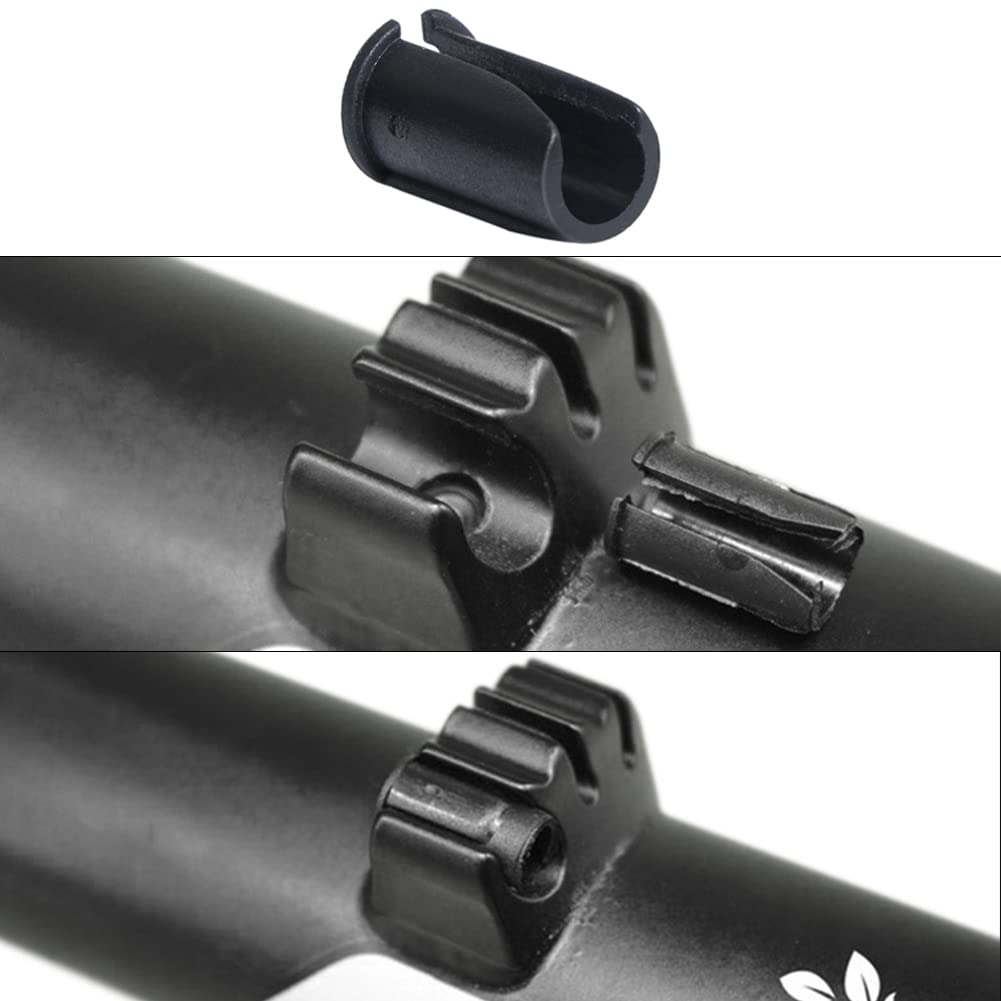 10PCS Bicycle Cable Clamps - Plastic U-Shape Bike Cable Guides for Brake & Shift Cables | MTB & Road Bike Frame Clips | Durable U-Buckle Hose Clips for Secure Cable Management | Perfect for Cycling, Commuting & Bike Maintenance
