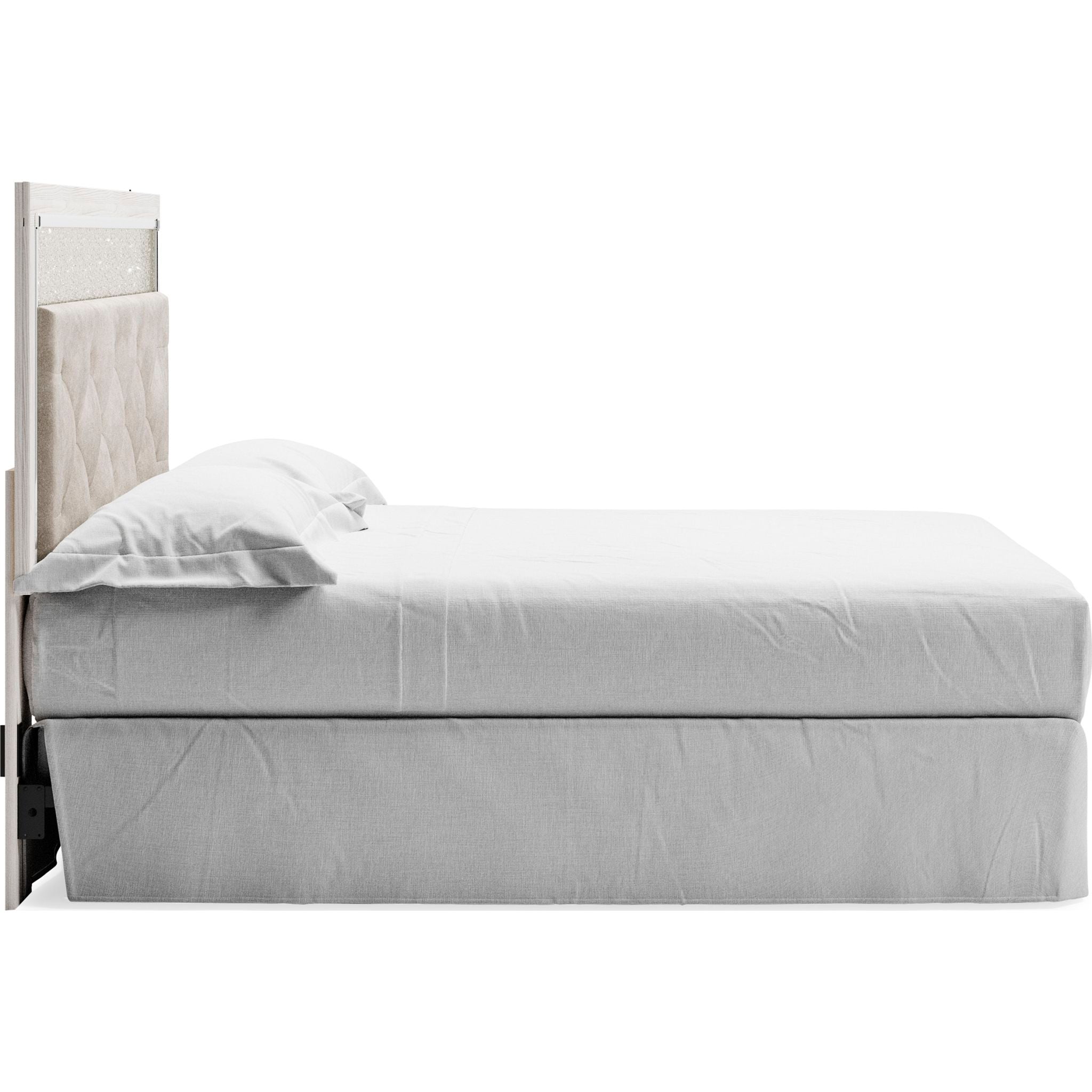 Altyra Upholstered Headboard in White - Queen Size Bed Frame Accent for Modern Bedroom Decor