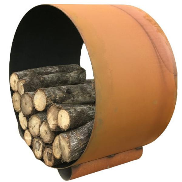 Firewood Storage Rack - Heavy Duty Steel Log Holder for Fireplace, Outdoor & Indoor Use - Perfect for Firewood, Kindling & Wood Stove Accessories (Black)