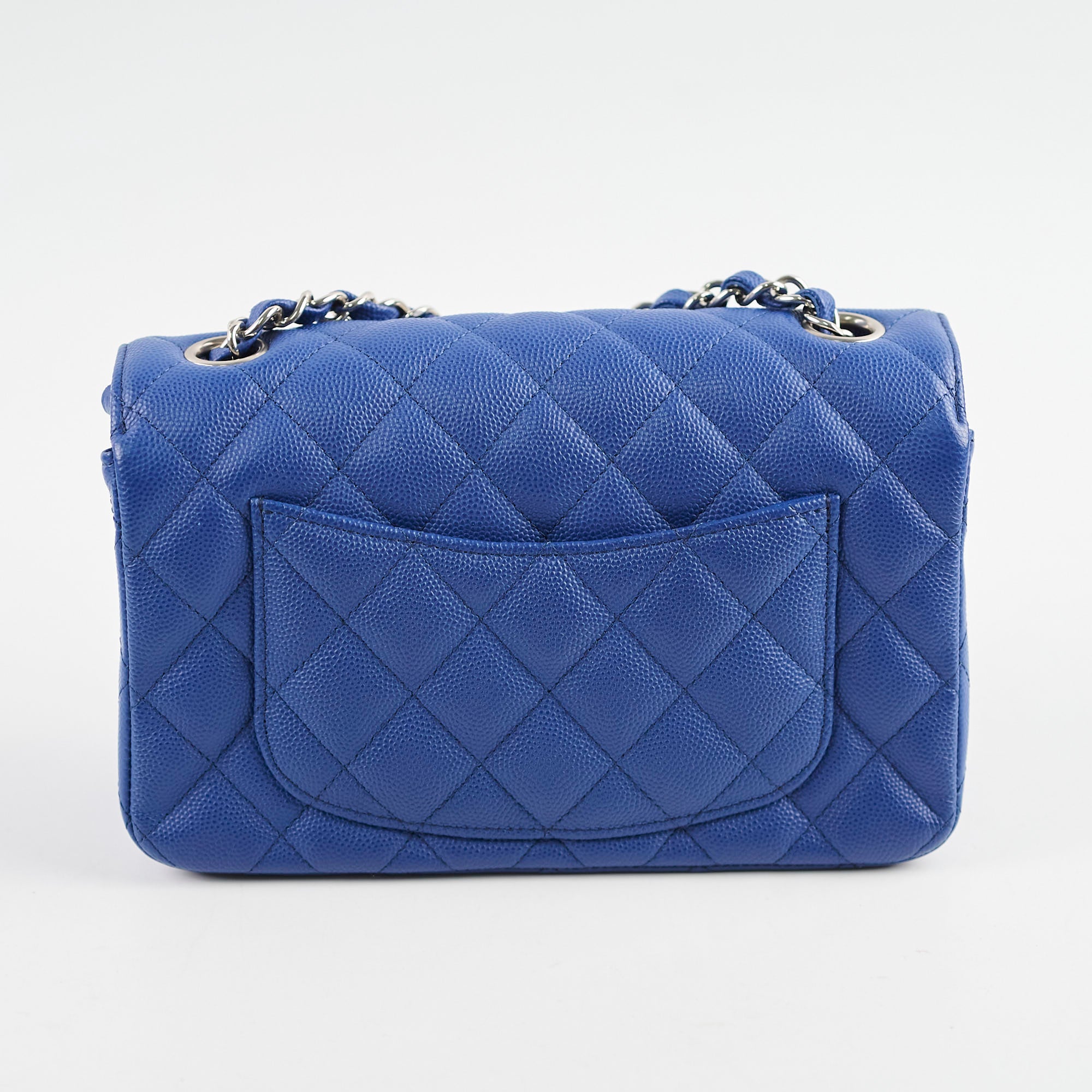 Chanel Mini Rectangular Caviar Leather Crossbody Bag in Blue - Perfect for Evening Events & Luxury Fashion Accessories