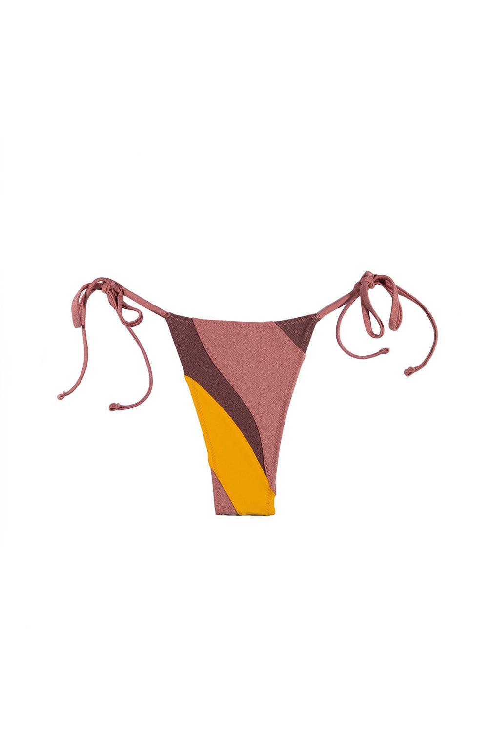 Praia Bottom in Sunset Patchwork - Stylish Swimwear for Women | Perfect for Beach Vacations, Pool Parties & Summer Getaways