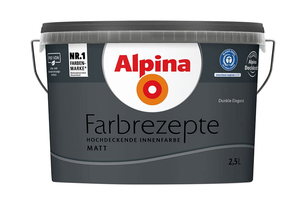 Dark Elegance Matt Interior Paint - Breathable Wall Paint for Unique Color Effects & Room Moods - Perfect for Living Rooms, Bedrooms & Home Decor