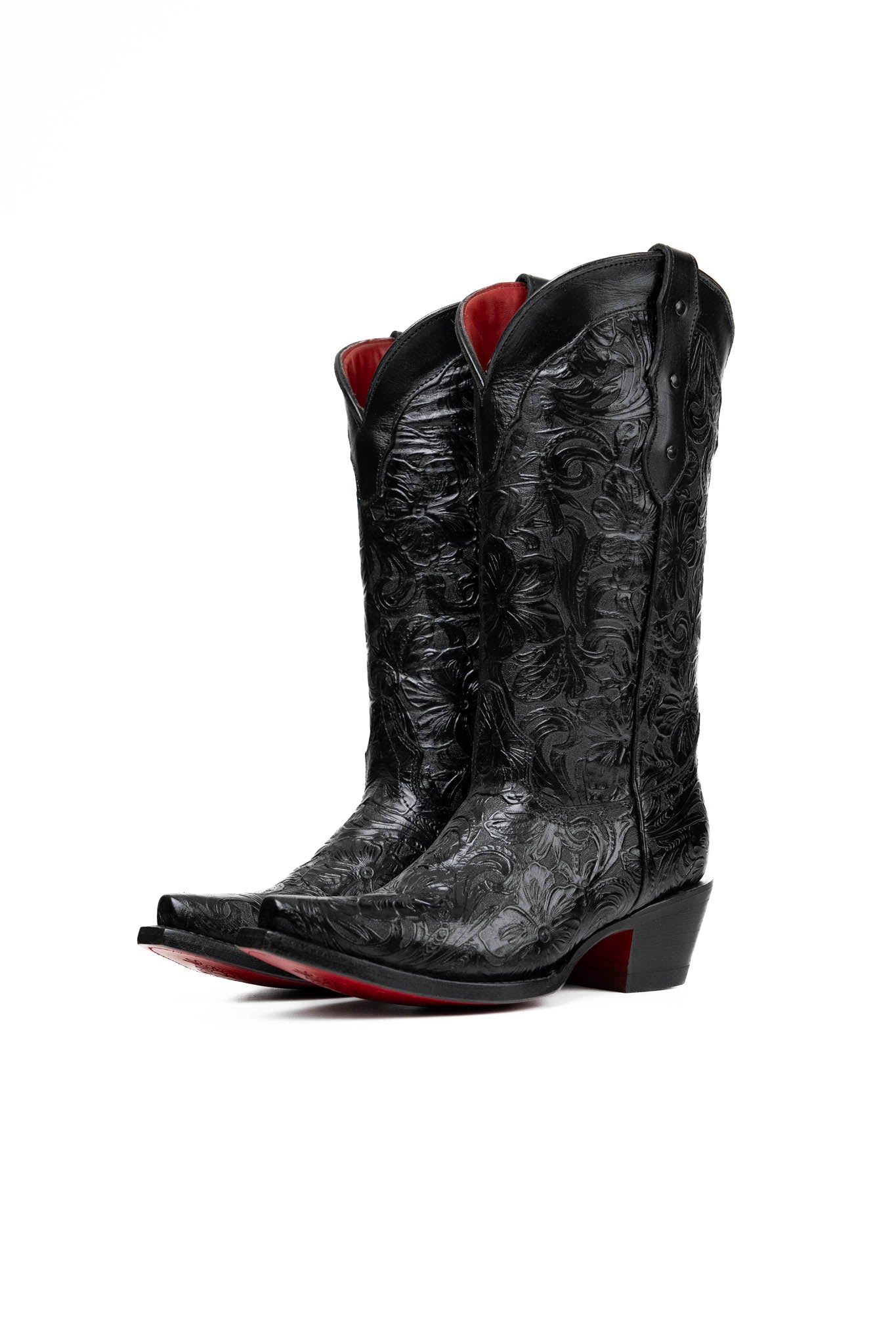 Stylish Ruby Red Cowgirl Boots with Snip Toe & Cincelado Design - Perfect for Country Dancing, Rodeos & Western Fashion