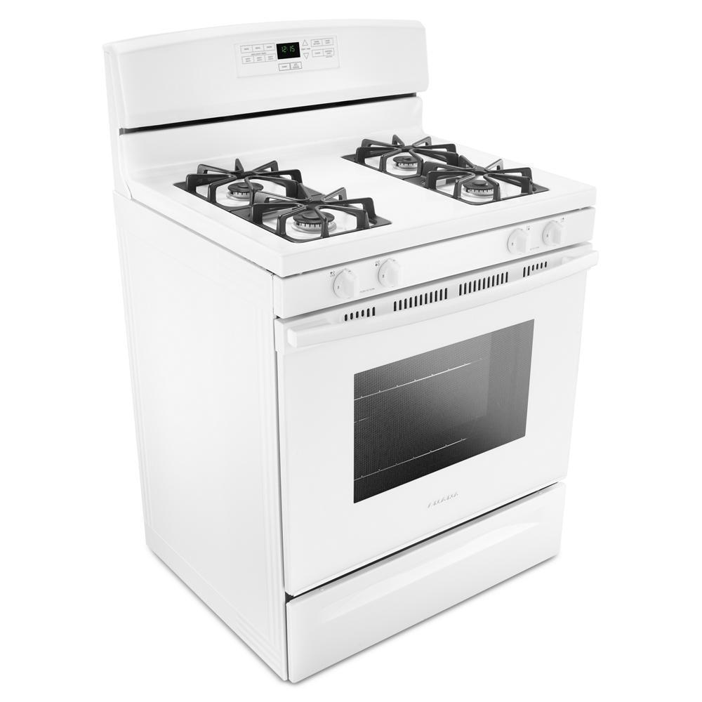 Amana AGR6303MMW 30 Inch Gas Range with Bake Assist Technology - Perfect for Baking, Roasting & Cooking Family Meals in Modern Kitchens