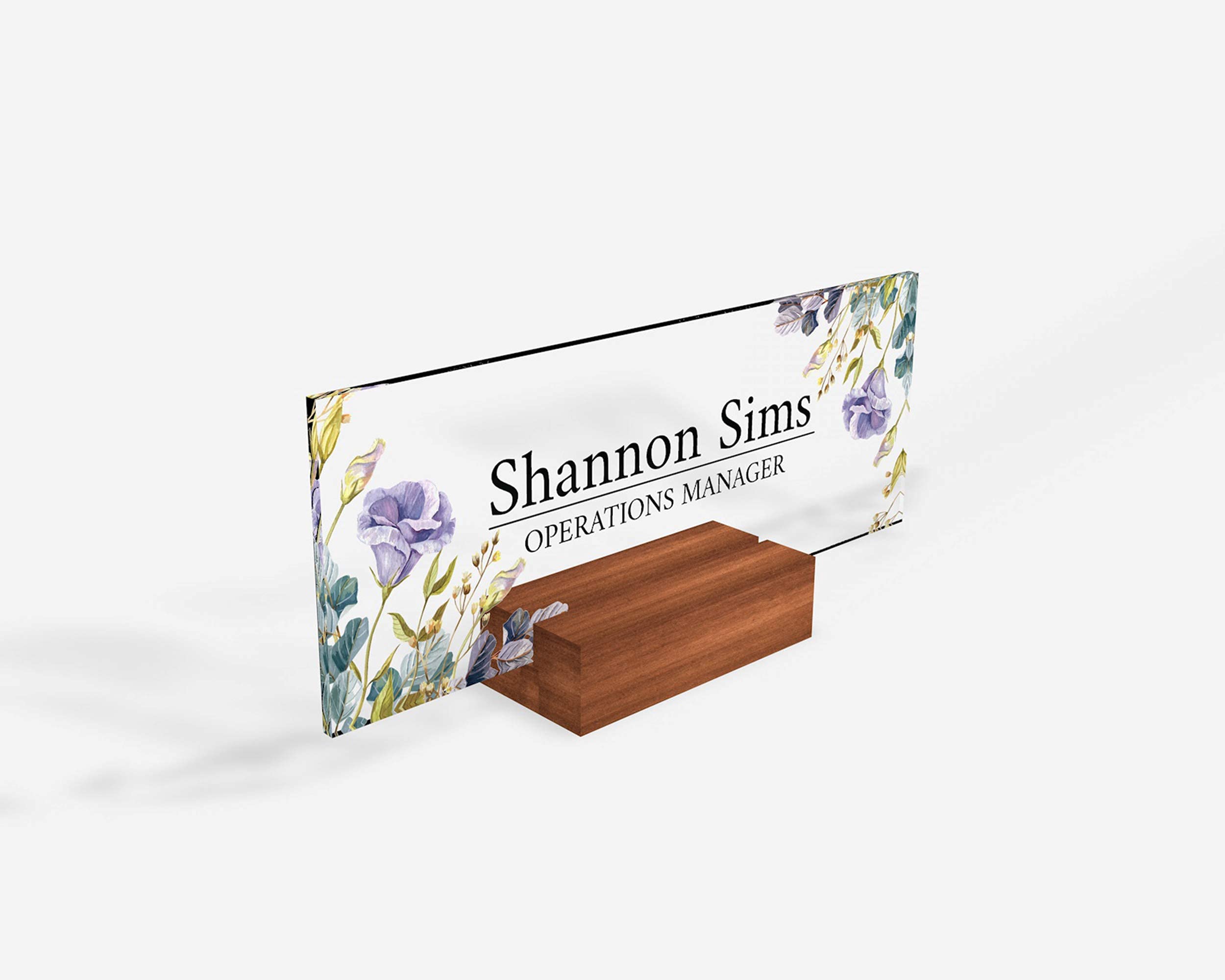 Personalized Desk Name Plate - Custom Engraved Office Name Sign for Executive, Business & School - Modern 8