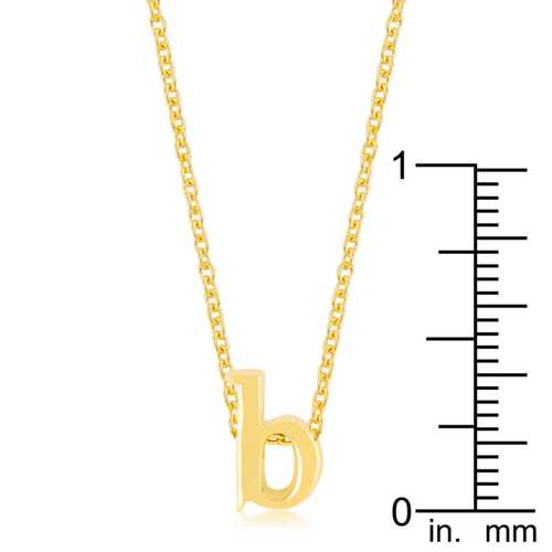 Golden Initial B Pendant Necklace - Personalized Letter B Jewelry for Women - Elegant Layering Necklace for Gifts, Everyday Wear & Special Occasions