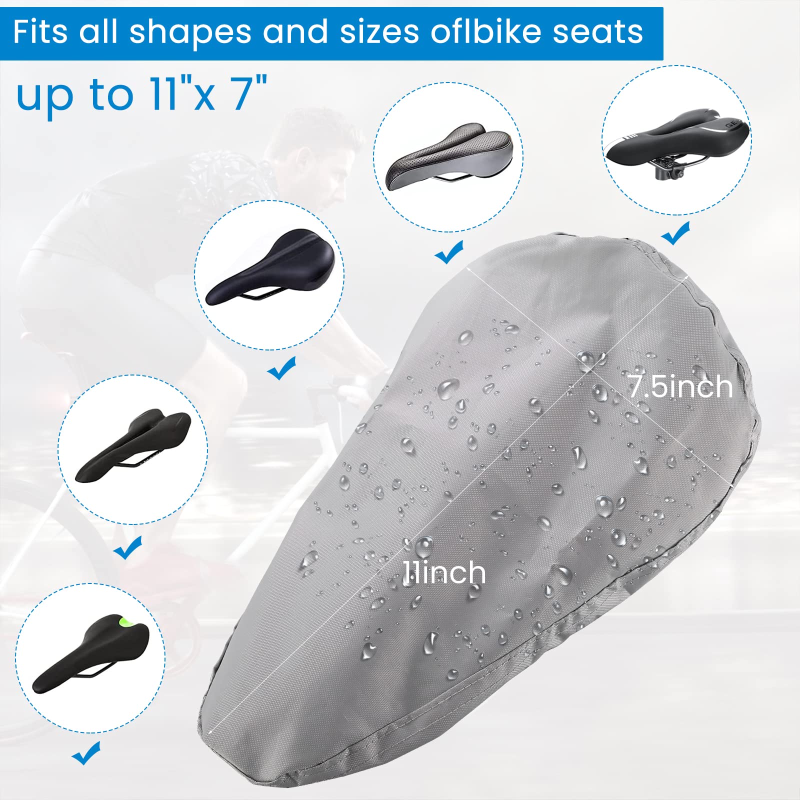 Premium Waterproof Bike Seat Cover - UV Protection, Dustproof & Durable Unisex Bicycle Seat Cushion for Gym, Mountain & Road Bikes with Secure Lock - Ideal for Outdoor Cycling, Commuting & Indoor Workouts