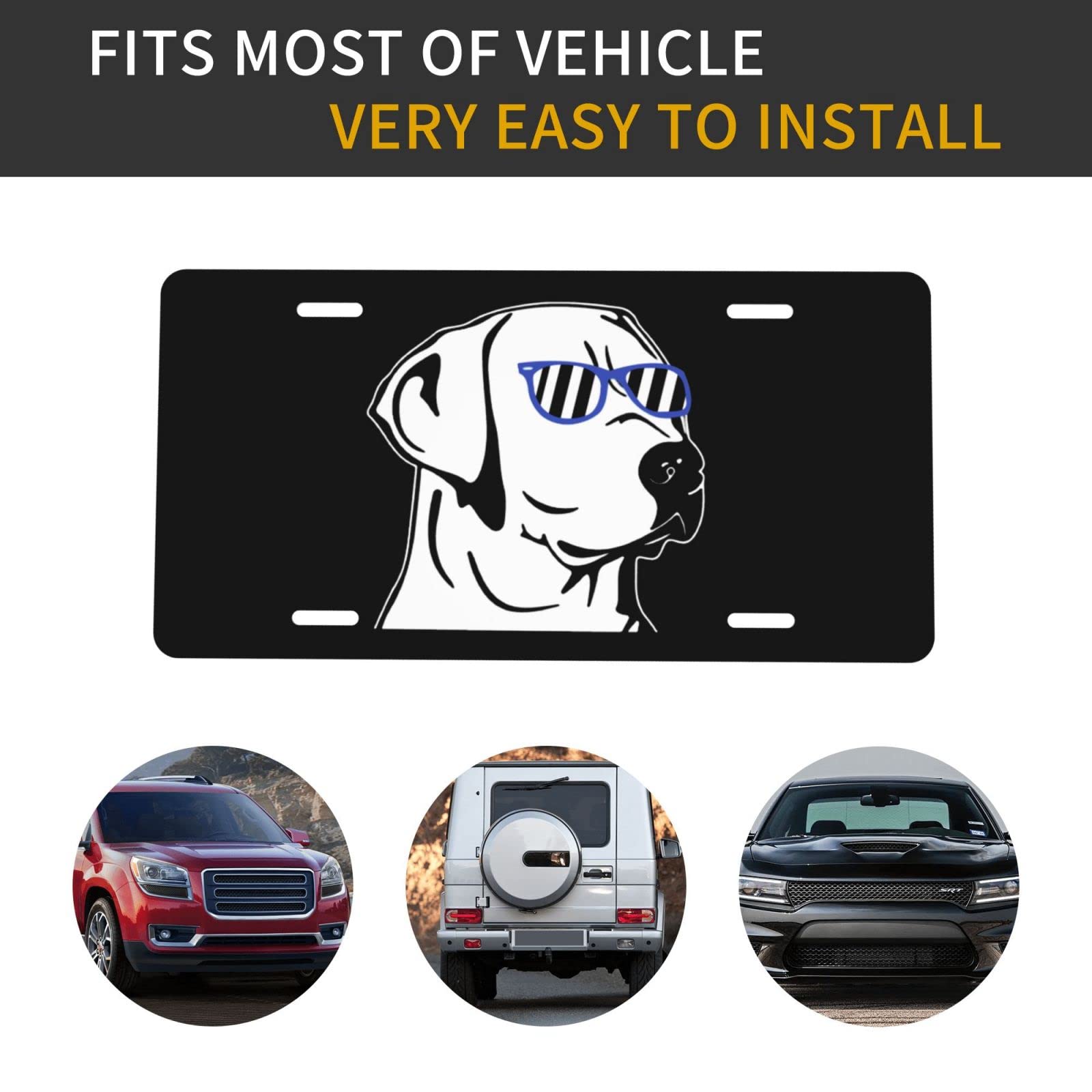 Fun Labrador Dog Novelty Car License Plate - 6x12 Inch Durable Aluminum Metal Front Decoration for Cars, Trucks & SUVs - Perfect Gift for Pet Lovers & Car Enthusiasts (Men, Women, Boys, Girls) - Great for Road Trips, Vehicle Personalization & Dog-Themed Decor