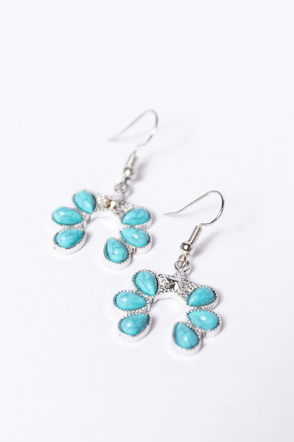Turquoise Horseshoe Earrings for Women - Boho Chic Dangle Earrings for Good Luck & Protection | Perfect for Festivals, Parties & Everyday Wear