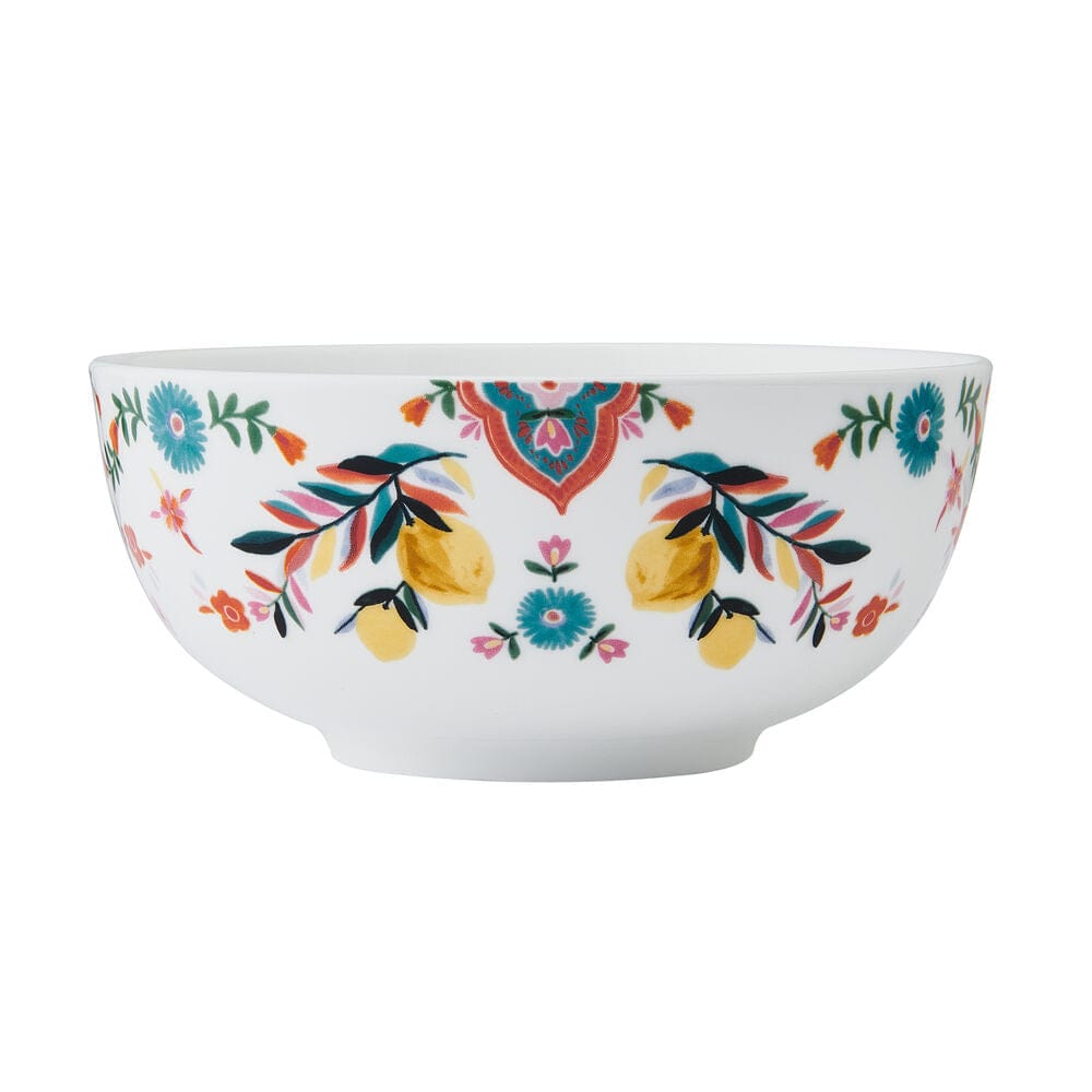 Hand-Painted Ceramic Medallion Bowls - Set of 4 for Soup, Cereal & Dessert - Elegant Dining & Home Decor Tableware