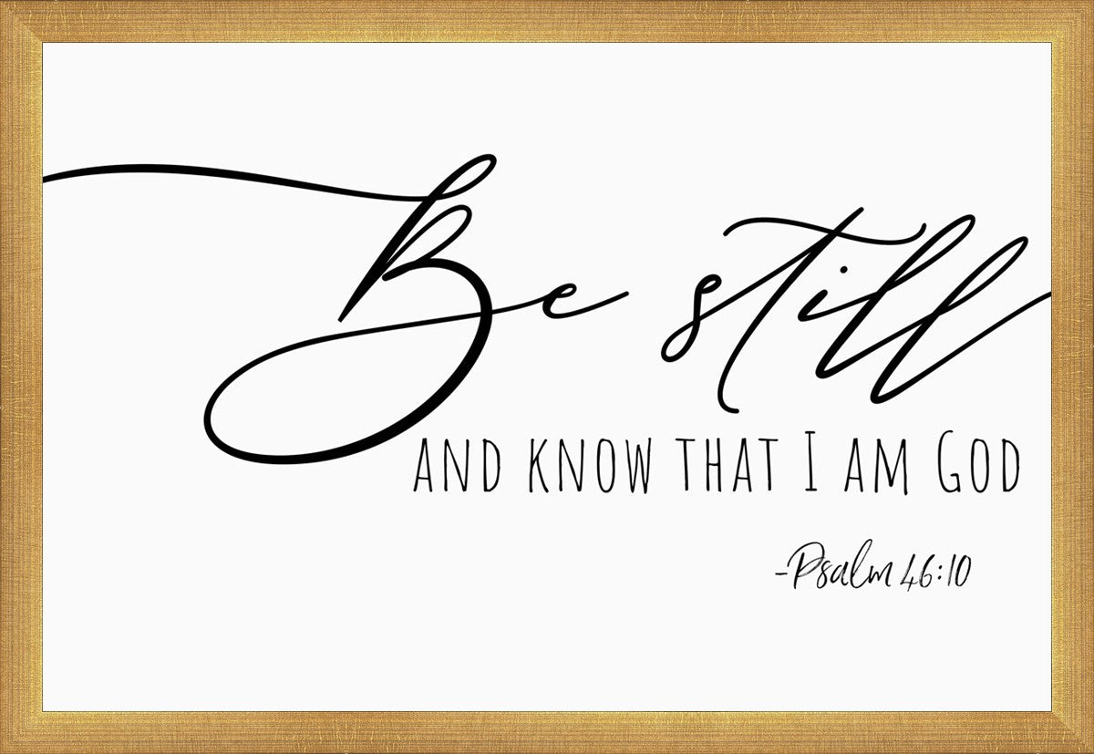 Be Still By Paige Tilly - Inspirational Wall Art Decor for Home & Office - Perfect for Living Room, Bedroom or Gift Giving