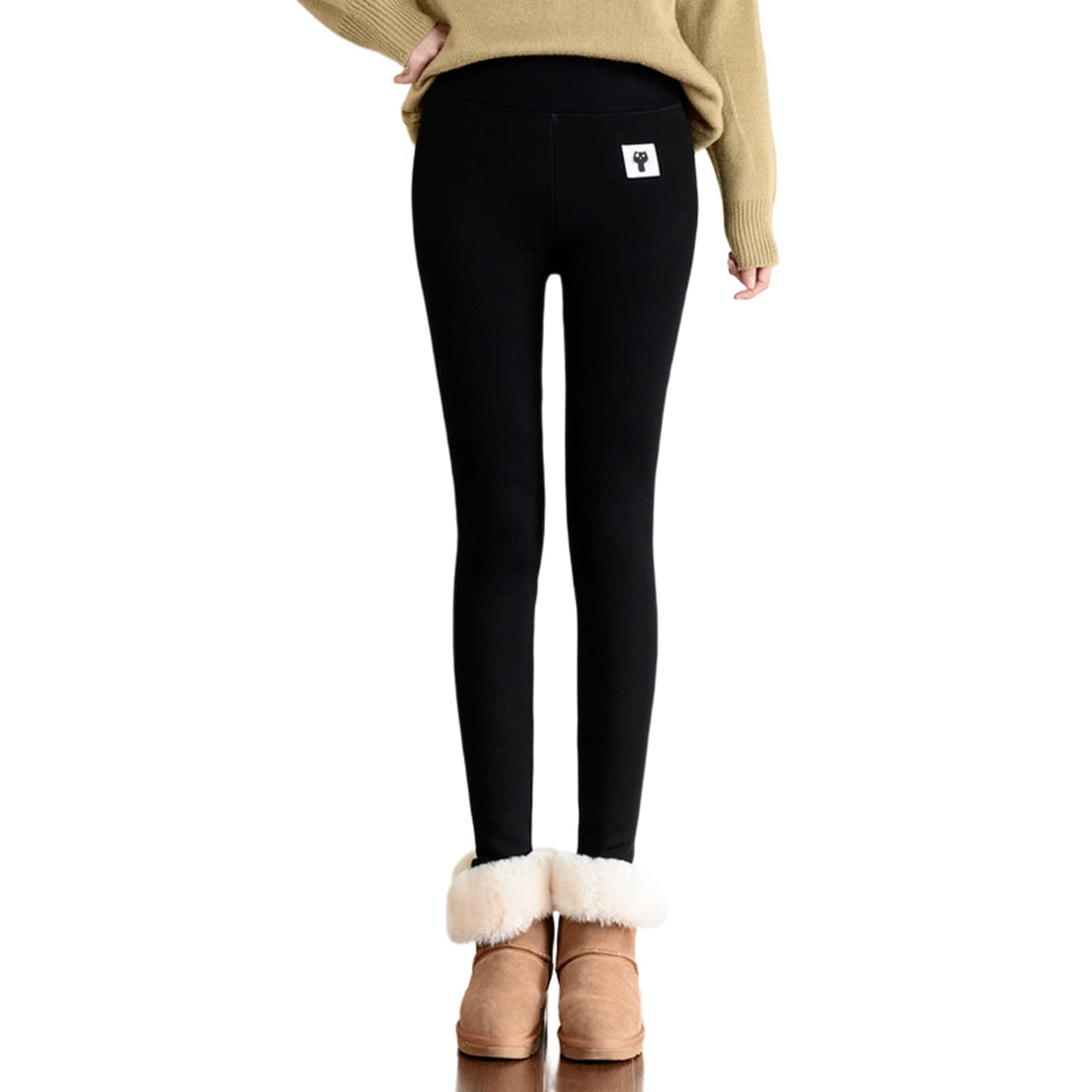 Women's Fleece Lined Leggings - Super Thick Sherpa Cashmere Winter Warm Pants, High Waist Tummy Control Slim Tights for Girls | Perfect for Cold Weather, Yoga, Workouts & Casual Wear
