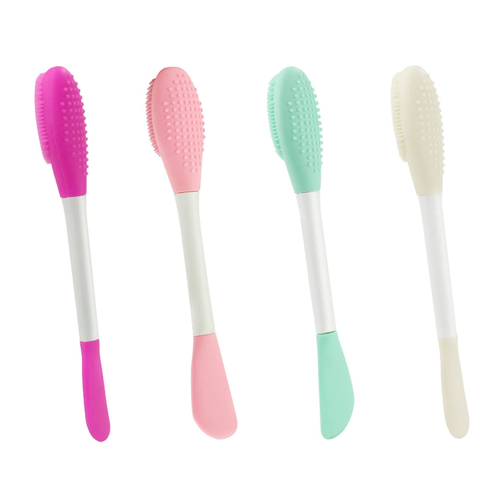 Ubersweet® Double-Head Silicone Facial Cleansing Brush - Gentle Exfoliator for Mud Mask Application, Makeup Removal & Face Massage - Perfect for Daily Skincare Routine & Spa Treatments