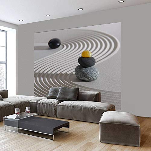 Japanese Zen Garden Wall Mural - Self-Adhesive Removable Peel & Stick Wallpaper for Living Room Decor | Asian-Inspired Home Craft Decal & Wall Sticker | Perfect for Meditation Spaces & Boho Home Design