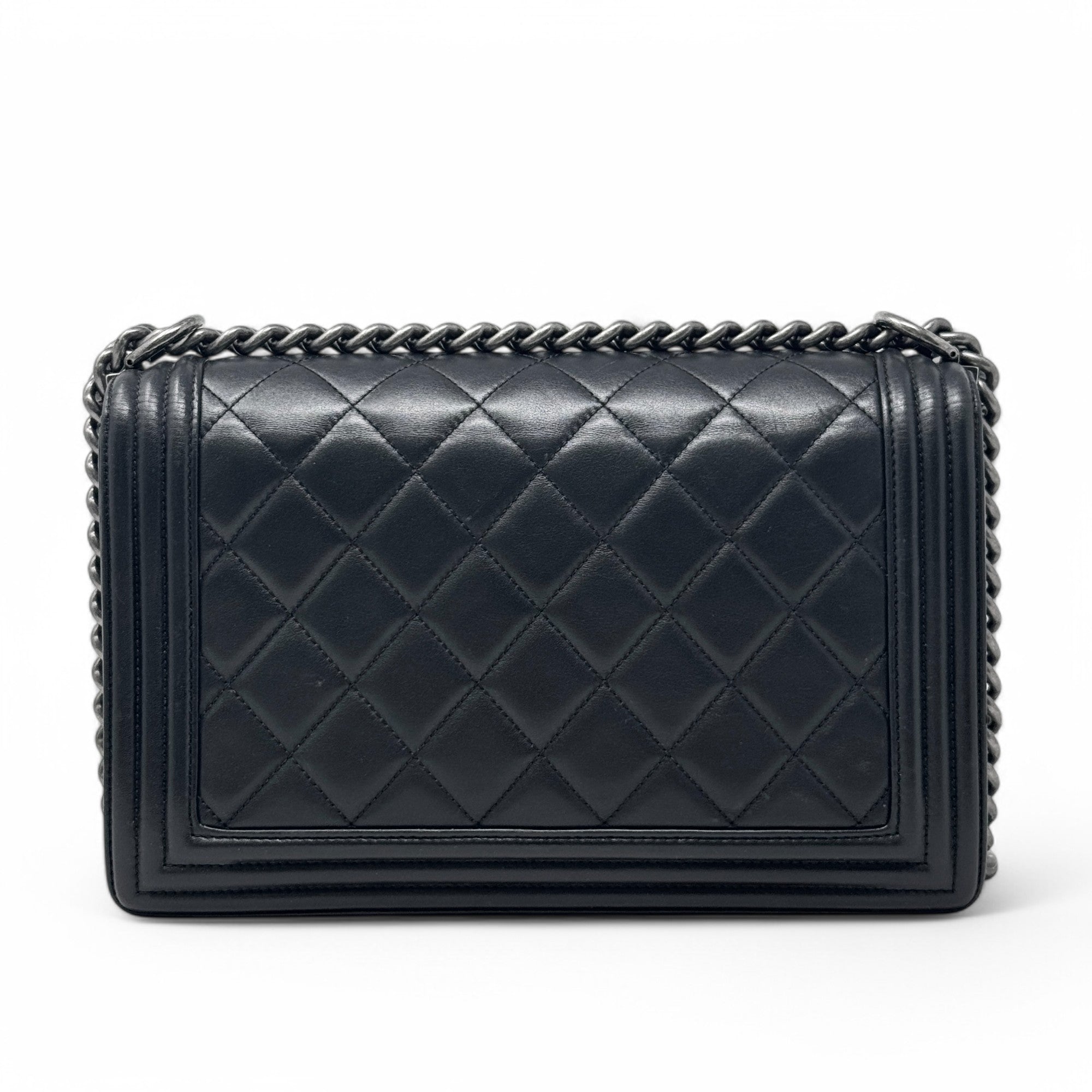 Chanel Black Large Boy Bag - Luxury Designer Handbag for Women | Perfect for Evening Events, Parties & Special Occasions