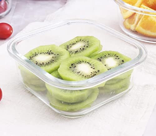 16-Piece Airtight Food Storage Containers Set with 1 Borosilicate Glass Tumbler - Leakproof, Microwave, Freezer & Dishwasher Safe - Includes Wooden Lid, Glass Straw & Cleaning Brush - Perfect for Meal Prep, Leftovers & Office Lunches