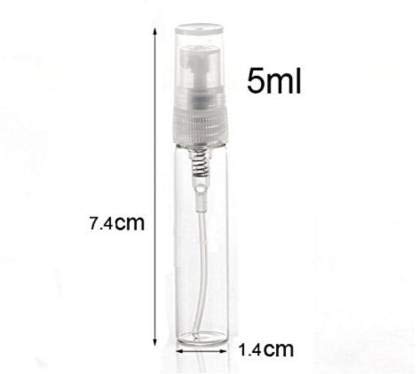 Hunky Dory 5ml Mini Clear Refillable Plastic Spray Bottles - Travel Size for Sanitizer, Toner, Perfume, Lotion, Essential Oil & Cosmetics - Perfect for DIY, Skincare, Travel & Home Use (Pack of 6)