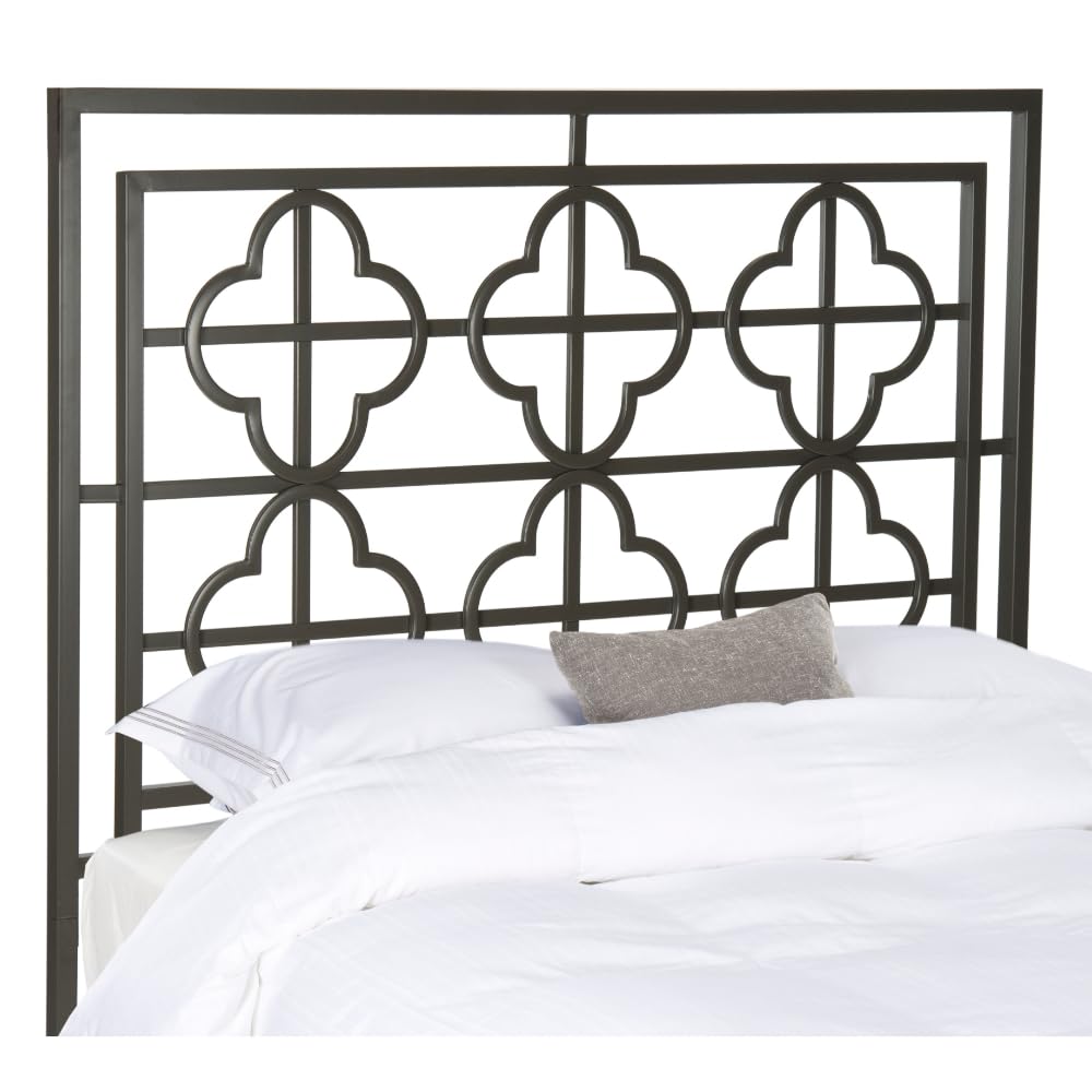 SAFAVIEH Home Collection Lucina Gunmetal Headboard for Full Size Bed - Modern Metal Bed Frame Headboard for Bedroom Decor, Perfect for Guest Rooms & Master Suites
